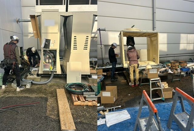 新チラー組み立て